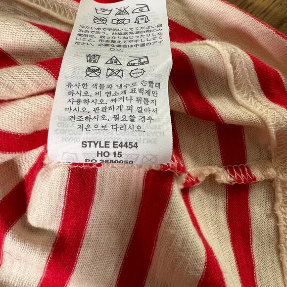 J.Crew Womens Striped T shirt with Bow Embellished Back Size Medium Holidays - Picture 8 of 8